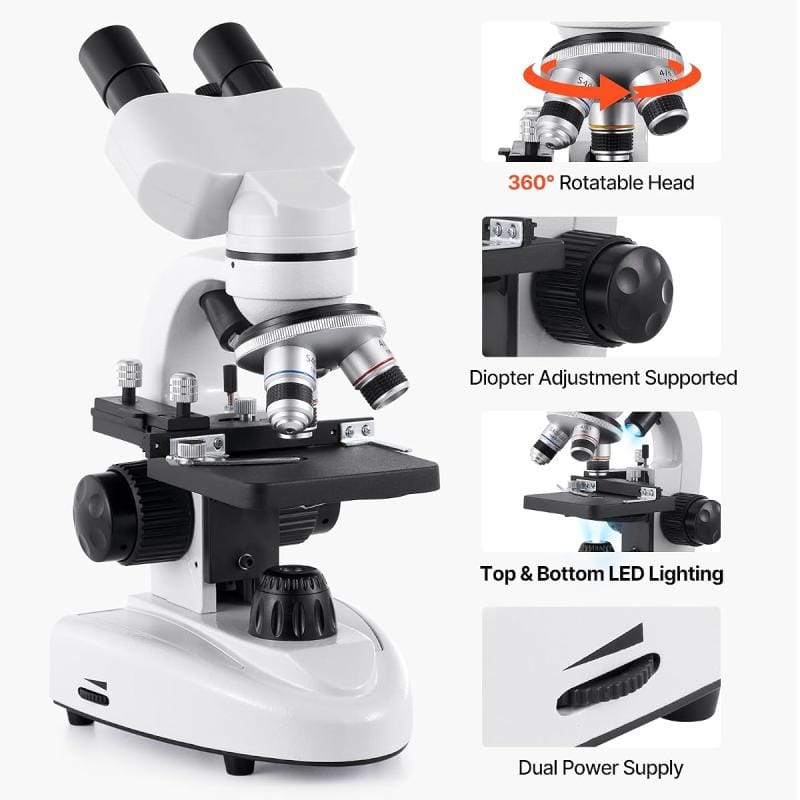 Microscopio Binocular 1000x