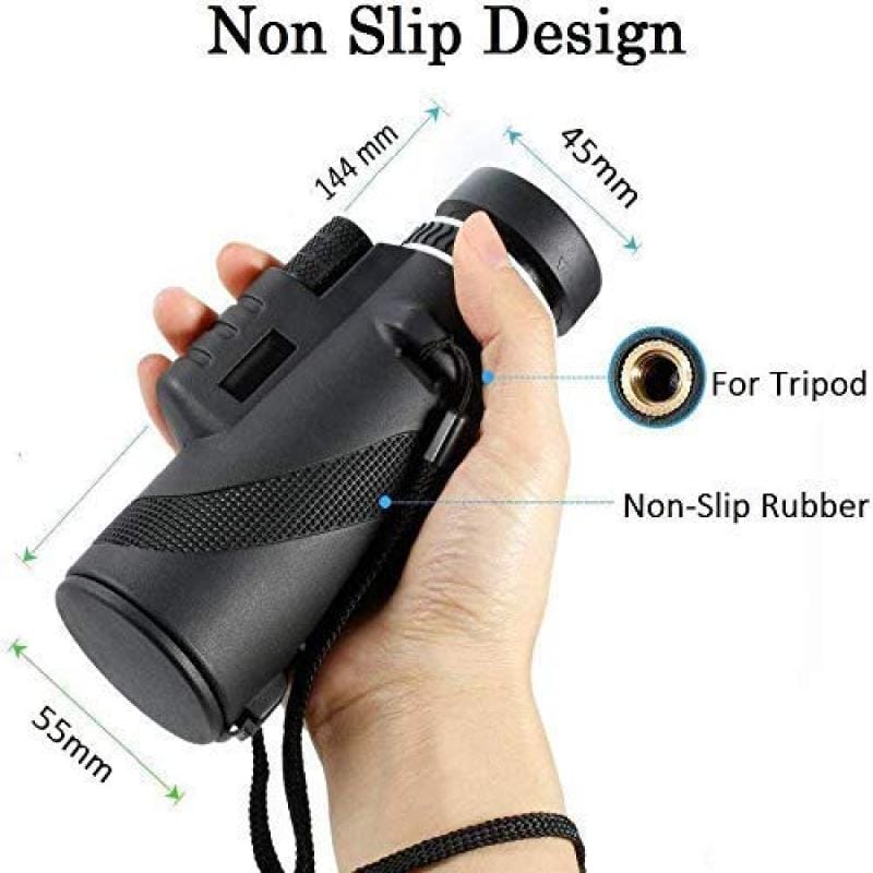 Monocular Genki 40x60 Lentes Multitratadas Negro