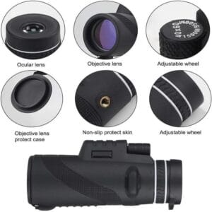 Monocular Genki 40x60 Lentes Multitratadas Negro