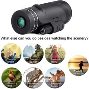 Monocular Genki 40x60 Lentes Multitratadas Negro