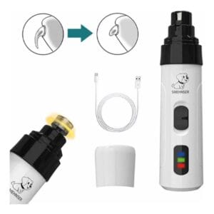 Lima Eléctrica Uñas Mascotas Silencioso Recargable Usb