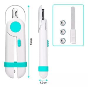 Alicate Corta Uñas Petgravity Perros Gatos Con Luz Rosa
