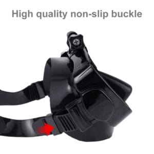 Set Buceo Mascara Snorkel Profesional Con Soporte Para Gopro Negro