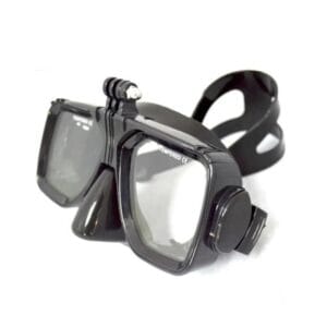 Set Buceo Mascara Snorkel Profesional Con Soporte Para Gopro Negro