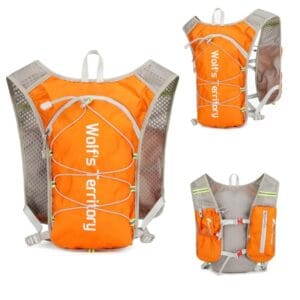 Chaleco Hidratacion 4 Litros Mochila Trail Maraton Trekking Naranja