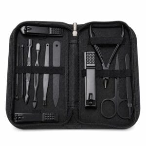 Set Manicura Genki 12 Piezas Estuche Negro Alta Calidad