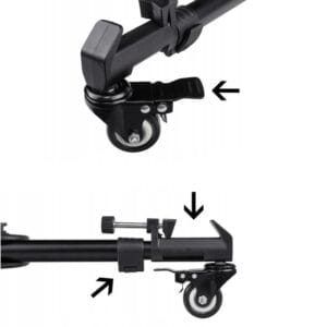 Dolly Profesional Jingmei 15 Kg Plegable P Trípode Negro