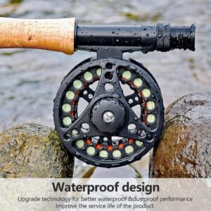 Reel Mosca Genki Fly Cast 5/6 Pesca Aluminio Large Arbor Negro Derecho/izquierdo