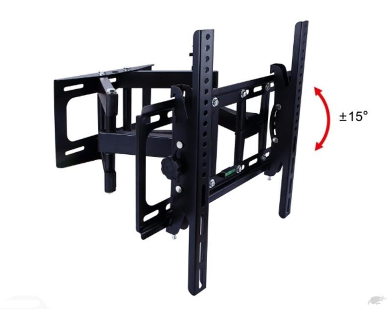 Soporte De Tv Genki 40 A 80 Pulgadas Rosbusto Reclinable Negro