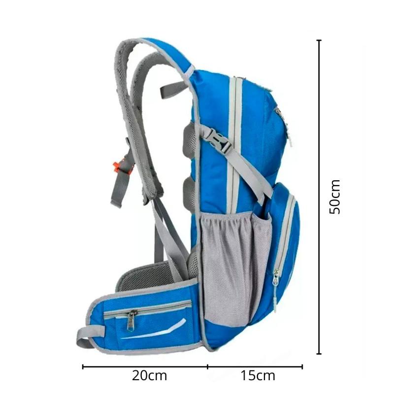 Mochila Genki Trekking Ciclismo Hidratacion 18 Lts Reforzada Naranja