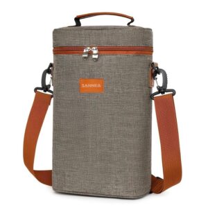 Bolso Matero Térmico Morral Equipo Porta Termo Para Mate Gris
