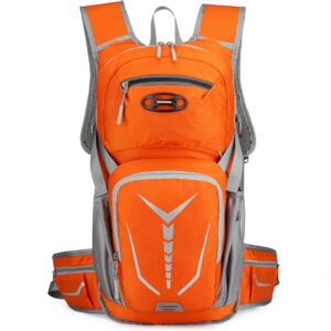 Mochila Genki Trekking Ciclismo Hidratacion 18 Lts Reforzada Naranja